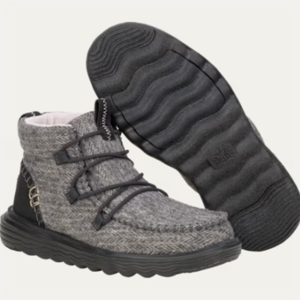 Reyes Heathered Black Hey Dude Size 10 boot